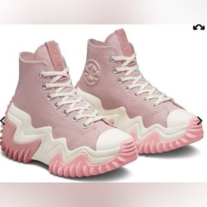 Converse - Unisex Run Star Motion Platform High Top Shoes (pink/cream)